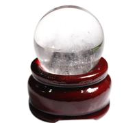 VWWJCCRO Clear Quartz Crystal Sphere Ball Gemstone with Stand, Home Decor Sculpture Figurine, Divination,Diameter1.2