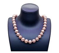 VWWJCCRO Collana di perle da donna, perle d'acqua dolce viola, particelle grandi, diametro 11-12 mm, collana da donna, gioielli di fidanzamento, 45cm, Agata