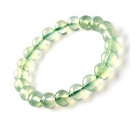 VWWJCCRO Collection Grade Prehnite Bracelet | Premium Green Quartz |Lucky Stone Beaded Single Strand Bracelets | Gifts for Birthday,7mm