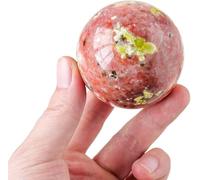 VWWJCCRO Crystal Peach Blossom Ball Sphere Balls for Witchcraft And Decorative Ornaments - Crystals And Stones Beginners,4.5~5cm