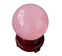 VWWJCCRO Crystal Sphere Ball Rose Quartz for Feng Shui Divination Fortune Telling Tabletop Home And Office Decoration,16cm/6.3in