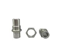 VWWJCCRO Fit 19mm 3/4" ID Union Hose 304 Stainless Steel Bulkhead Hosetail Hose Pipe Fitting Connector Piping Passing Through Wall Barb Fittings