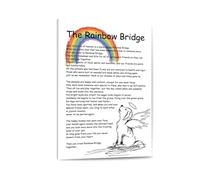 VWWJCCRO In Memory Of A Pet Canvas Wall Art, Comforting Rainbow Bridge Poem Print, Modern Bereavement Gift & Home Decor(Framed,16x24inch(40x60cm))