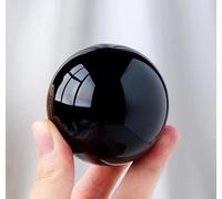 VWWJCCRO Large Black Glass Ball for Witchcraft, Obsidian, Crystals, Home Decor, Ornaments,40~50mm