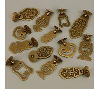 VWWJCCRO Maniglie per porte in ottone bronzo antico per mobili in legno armadio cassetto porta in stile tradizionale cinese pomelli per comò 1 pezzo (10)