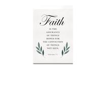VWWJCCRO Modern Christian Wall Art - Hebrews 11:1 “Faith is Being Sure” Canvas Print, Scripture Decor for Bedroom, Living Room & Gift Giving (Unframed,16x24inch(40x60cm))