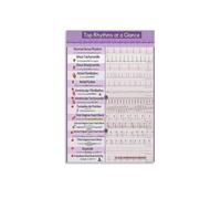 VWWJCCRO Nursing Student Reference Poster EKG Arrhythmia Recognition Cardiac Rhythm Chart Guide for Study Room Office Decor 8 X 12 in
