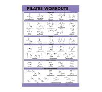 VWWJCCRO Pilates Exercise Guide Poster - Step-by-Step Workout Chart for Beginners to Advanced, Essential for Home Gym, Fitness Studio & Rehab Center (Unframed,08x12inch(20x30cm))