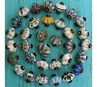 VWWJCCRO Pomelli in porcellana lussuosi pomelli in ceramica per cassetti e cassettiere, maniglie per mobili da cucina, camera da letto, 1 pezzo (blu)