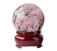 VWWJCCRO Rhodonite Crystal Sphere Ball, Gemstone,Round Collection Pocket Stone for Scrying,Decoration,5~6cm