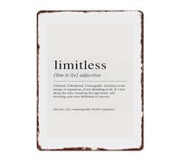 VWWJCCRO Rustic Metal Wall Plaque Unlimited Potential Greatness Within Quote For Weight Room Library Cozy Living Room Decor Tin Sign 8 X 12 inch