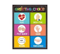 VWWJCCRO SEL Classroom Management Poster: Greeting Choices for Building Community, Back to School Decor All Grades(Unframed,16x24inch(40x60cm))