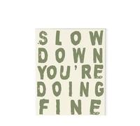 VWWJCCRO Self-Care Inspirational Poster, Slow Down You're Doing Fine, Retro Motivational Wall Art with Positive Affirmations(Unframed,16x24inch(40x60cm))