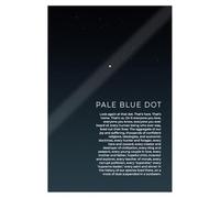 VWWJCCRO Solar System Portrait Poster - Featuring the Pale Blue Dot Earth Image from Voyager 1, Educational Astronomy Decor for Science Class(Framed,12x18inch(30x45cm))