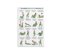 VWWJCCRO Strength Training at Home Poster - Dumbbell Exercises & Workout Plan, Motivational Wall Art for Garage Gym(Unframed,08x12inch(20x30cm))