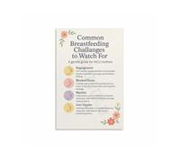 VWWJCCRO The New Mother’s Nursing Guide Poster - Breastfeeding Support with Heart, Inspirational Canvas Wall Decor for Baby’s Room(Unframed,12x18inch(30x45cm))