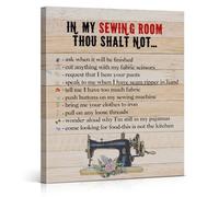 VWWJCCRO Vintage Sewing Machine Wall Art - In My Sewing Room Poster with Spool Design, Inspirational Decor for Tailor Shop, Craft Room, Home Studio(Unframed,16x24inch(40x60cm))