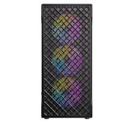 Antec VX320 ARGB Mid-Tower Gaming PC Case - Pre-Installed 4 x 120mm ARGB Fans, Tempered Glass Side Panel, High-Airflow Mesh Front - ATX/Micro-ATX/ITX
