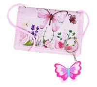 Vxcvzv 1 sacchetto per il petto per bambini, portachiavi e cordino, con farfalle, regalo per ragazzi e ragazze