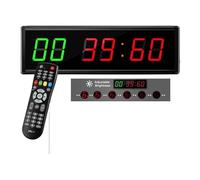 VXDEFP 1.5 Pollici 6 cifre LED Timer Boxe Palestra Tabata EMOM intervallo programmabile Conto alla rovescia/UP Stopwath Orologio in Tempo Reale Garage della Palestra Domestica