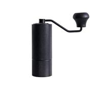 VXDEFP Macchine da caffè,Caffettiera portatile, Macinacaffè manuale CNC in acciaio inox professionale con doppio cuscinetto regolabile macinacaffè a mano(All black aluminum powder silo)