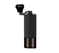 VXDEFP Macchine da caffè,Caffettiera portatile, Macinacaffè manuale CNC in acciaio inox professionale con doppio cuscinetto regolabile macinacaffè a mano(Black glass powder silo)
