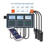 VXDEFP Misuratore PH Acqua, Tuya Smart PH Meter Data Logger Temp TDS Salinità ORP Analizzatore di Monitor Tester dell'Acqua for acquari Piscina idroponica(AU Plug Calibration)