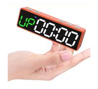 VXDEFP Orologio con Timer a intervalli da Tavolo con Mini Pulsante in Un Unico Pezzo, programmabile for Palestra con Magnete for Sala dal Vivo Garage della Palestra Domestica(RBQ20mini-O)
