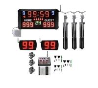 VXDEFP Orologio e Controller for tiri con Timer da Basket, tabellone segnapunti Portatile, Conto alla rovescia di 14 o 24 Secondi, 2 unità Garage della Palestra Domestica(Suit B Consoles)