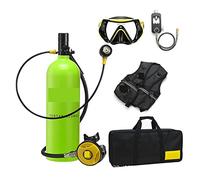 VXDEFP Set bombole per Immersioni subacquee 2L Diving Snorkeling Equipment Manometro Residuo(Blackhead in Green Bottle)