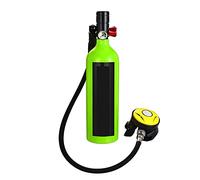 VXDEFP Set bombole per Immersioni subacquee Il Nuoto con La Bombola for Immersione Fornisce Bombola di Ossigeno for Immersione con Respiratore for Immersione(Green1L Respirator)