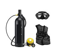 VXDEFP Set bombole per Immersioni subacquee Respiratore for Immersioni All'aperto Bombola di Ossigeno for Nuoto for Adulti da 2 Litri for Il Tempo Libero E L'intrattenimento(Noir,A)