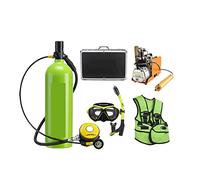 VXDEFP Set bombole per Immersioni subacquee Respiratore for Immersioni All'aperto Bombola di Ossigeno for Nuoto for Adulti da 2 Litri for Il Tempo Libero E L'intrattenimento(Groen,E)