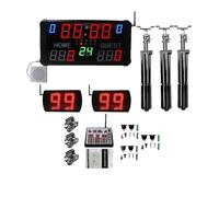 VXDEFP Tabellone segnapunti da Basket Multifunzionale Portatile for Interni, tabellone segnapunti di sincronizzazione, Tempo di Attacco di 12 Secondi Garage della Palestra Domestica(Suit B Consoles)