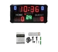 VXDEFP Tabellone segnapunti Digitale Portatile in Alluminio a LED for Basket, Telecomando, elettronico for Sport all'Aria Aperta Garage della Palestra Domestica(Suit A)