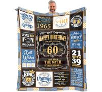 VXDRZGT Coperta per 60° compleanno, 152,4 x 127 cm, regalo per 60° compleanno per uomo, regalo per uomo di 60 anni