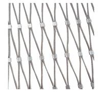 VXHCS Rete di Sicurezza per Balconi 304 Rete in Corda di Acciaio Inossidabile, 3cm/1,5mm Rete per Allevamento Pollame Rete Anticaduta(1x30m)