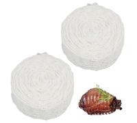 Vxiwscy Set di 2 Rotoli di Rete per Arrosti in Cotone, 300 cm ciascuno, Rete da Cucina Multifunzione per Carne e Prosciutto, Accessori per Cottura, Affumicatura e Conservazione, Sicura e Non Tossica