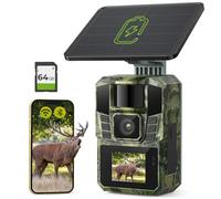 VXK Solare Fototrappola WiFi Bluetooth 4K 48MP con APP, Fototrappola Notturna con 850nm IR LED, Fototrappole Caccia con 5200 mAh Batteria al litio, con Scheda SD 64GB, IP65