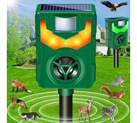 VxoDhuuo Repellente per gatti, deterrente per gatti per giardini nel Regno Unito, spaventapasseri ad ultrasuoni con fiamma lampeggiante e sensore PIR, 5 modalità di regolazione, IPX4, ricarica USB
