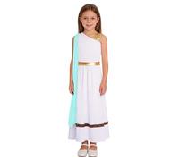 Vxuxlje Ragazza Vestito Toga Greca E Romana Antica Vestito Da Antica Dea Greca Romana Dio Greco Romano Vestire La Principessa Festa A Tema Blu 11-12 anni