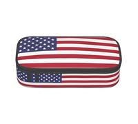 VXXNlnn Astuccio con stampa bandiera del Belize, organizer multiuso per penne, cancelleria, perfetto per scuola, ufficio e viaggi, Bandiera americana., Taglia unica, Zaino per la scuola