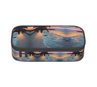 VXXNlnn Astuccio con stampa di uva viola e verde, organizer multiuso per penne, cancelleria, perfetto per scuola, ufficio e viaggi, Coconut Beach - Amaca al tramonto, Taglia unica, Zaino per la scuola