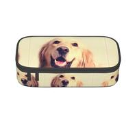 VXXNlnn Astuccio con stampa sirena, organizer multiuso per penne, cancelleria, perfetto per scuola, ufficio e viaggi, Grazioso cane Golden Retriever, Taglia unica, Zaino per la scuola