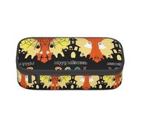 VXXNlnn Astuccio multiuso con stampa di riccio con ghirlanda floreale, astuccio per cancelleria, perfetto per scuola, ufficio e viaggi, Halloween fantasma zucca, Taglia unica, Zaino per la scuola