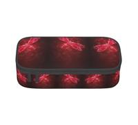 VXXNlnn Astuccio portapenne con stampa di farfalle viola, multiuso, ideale per scuola, ufficio e viaggi, Libellula Rossa astratta, Taglia unica, Zaino per la scuola