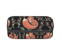 VXXNlnn Astuccio portapenne con stampa di rose e teschi, multiuso, ideale per scuola, ufficio e viaggi, Volpe dipinta a mano, Taglia unica, Zaino per la scuola