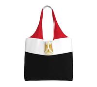 VXXNlnn Black Tree Owl Pumpkin Head Print Canvas Tote Bag - Grande borsa riutilizzabile per la spesa e la conservazione da donna, perfetta per la vita quotidiana, Bandiera egiziana, Taglia unica