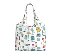 VXXNlnn Borsa tote in tela con stampa di galline, grande borsa riutilizzabile per la spesa e la conservazione da donna, perfetta per la vita quotidiana, Astrazione Biologia Chimica4, Taglia unica