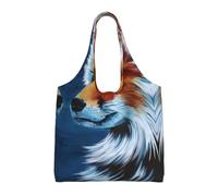 VXXNlnn Borsa tote in tela con stampa hacker era, grande, riutilizzabile, per la spesa e la conservazione delle donne, perfetta per la vita quotidiana, Volpe Dipinta Ar, Taglia unica